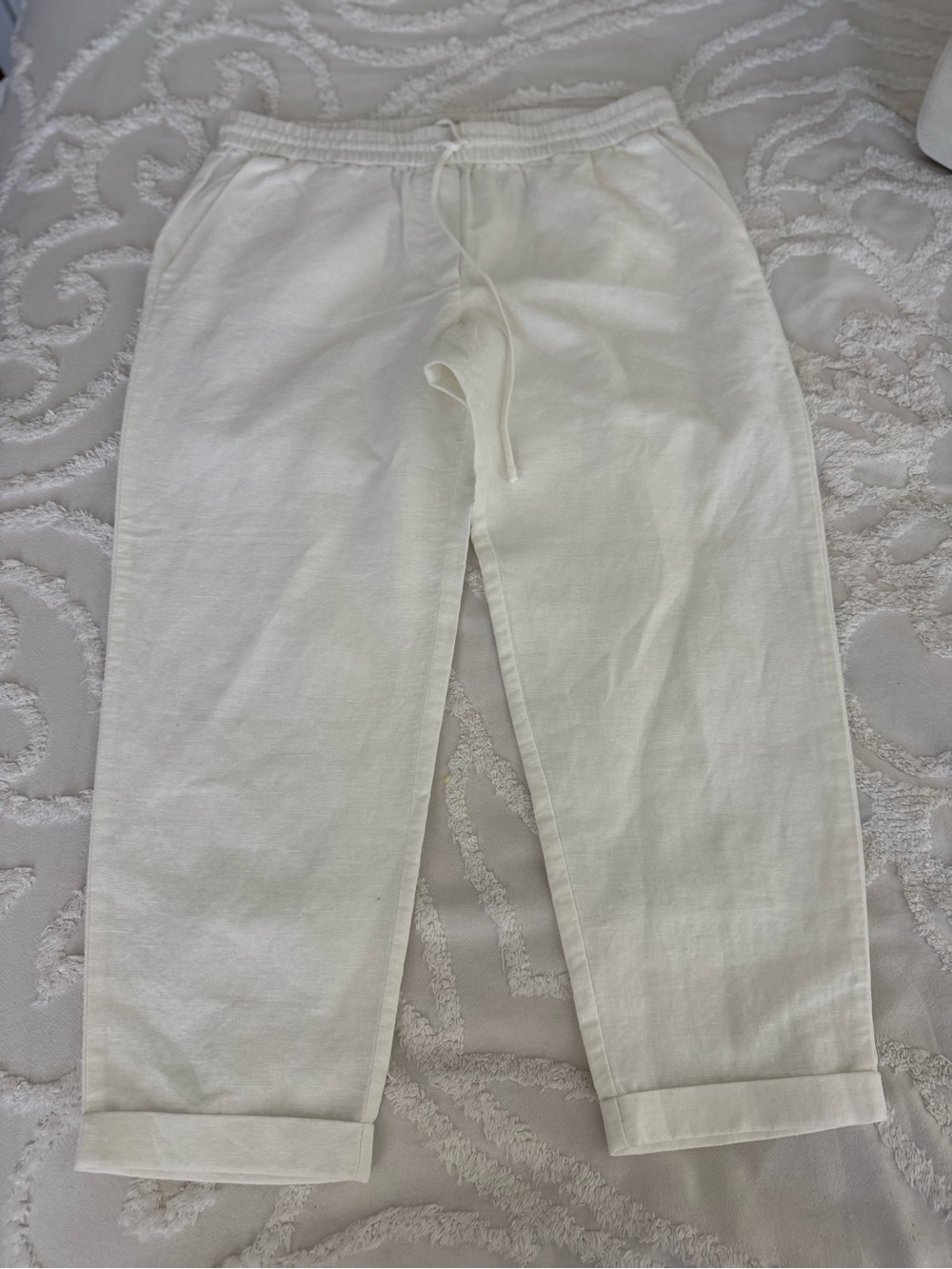 J. Crew Woman White Drawstring Joggers